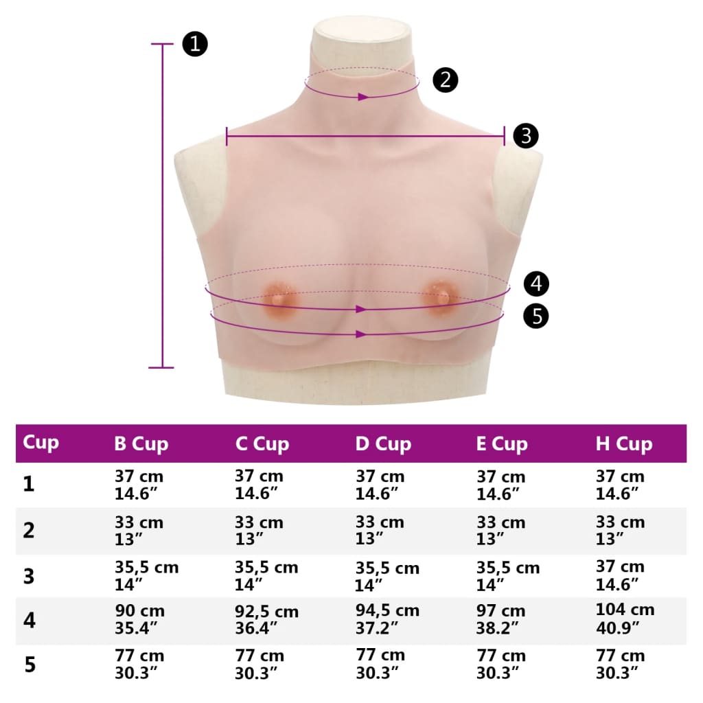 Silicone Breastplate Caucasian B Cup