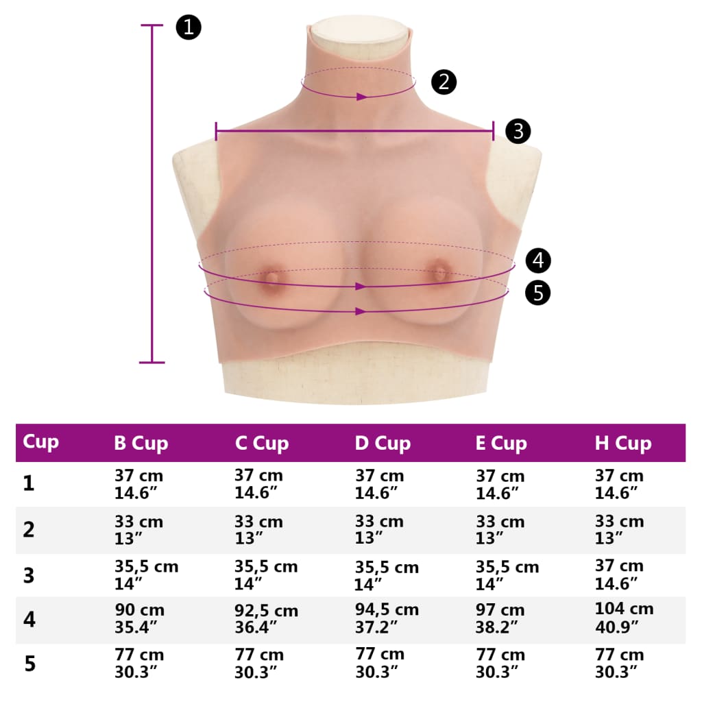 Silicone Breastplate Natural B Cup