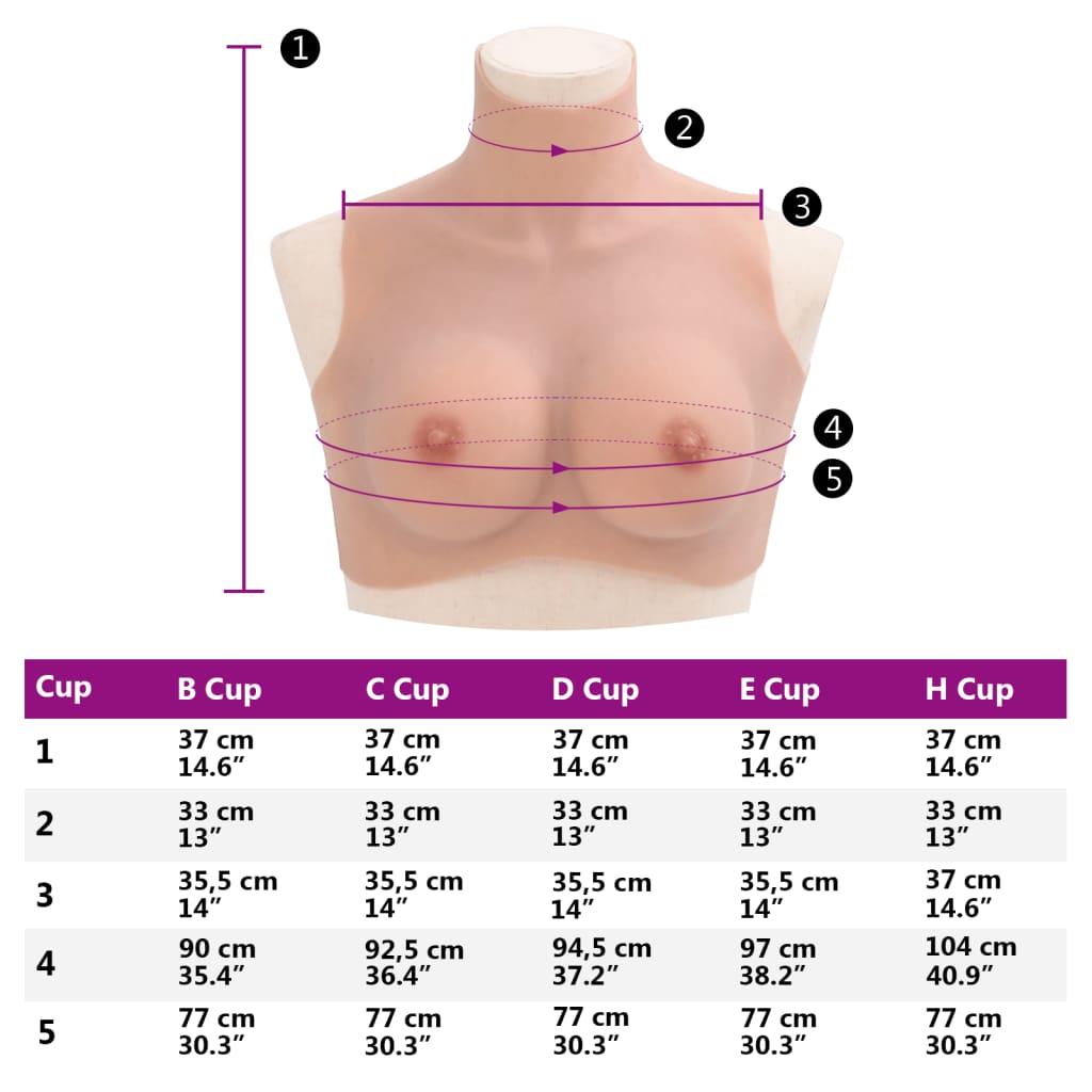Silicone Breastplate Natural C Cup