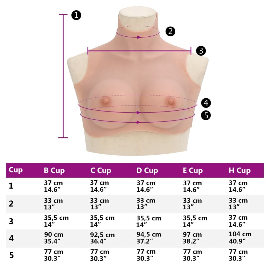 Silicone Breastplate Natural D Cup