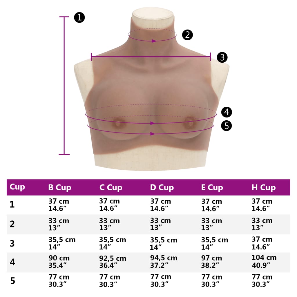 Silicone Breastplate Tan B Cup