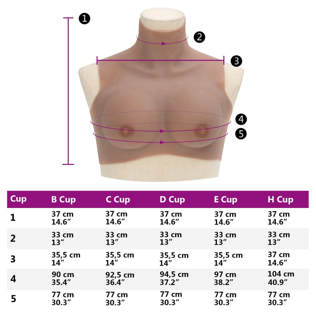 Silicone Breastplate Tan B Cup