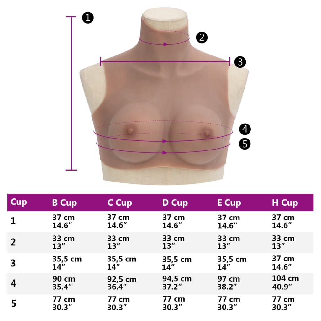 Silicone Breastplate Tan C Cup