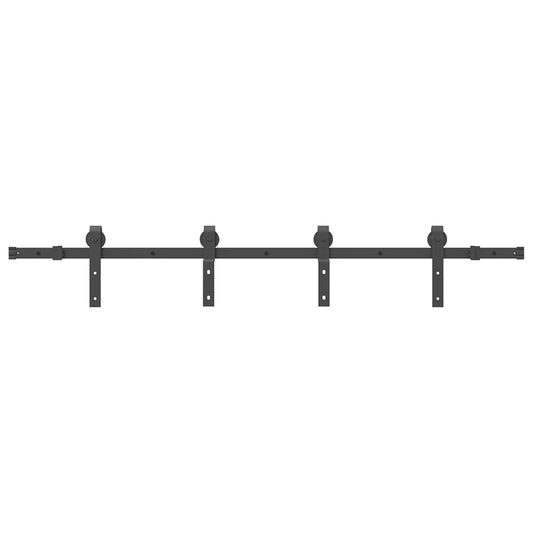 Sliding Door Hardware Kit 183 cm Steel Black