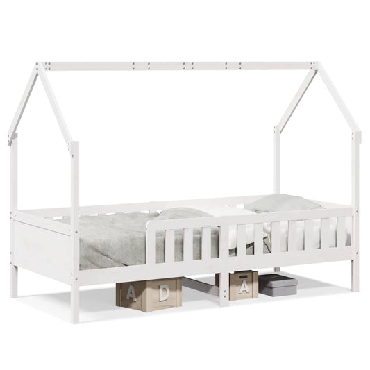 Kids' House Bed Frame without Mattress White 90x200 cm Pine