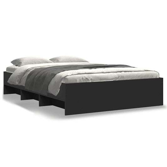 Bed Frame without Mattress Black 120x200 cm Engineered Wood