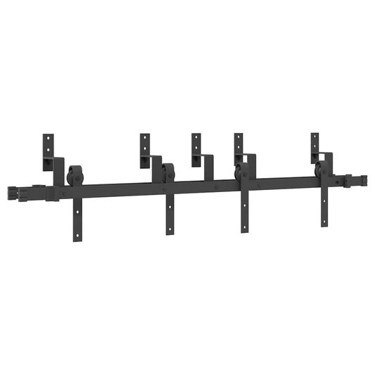 Sliding Door Hardware Kit 152,5 cm Steel Black