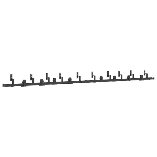 Sliding Door Hardware Kit 366 cm Steel Black