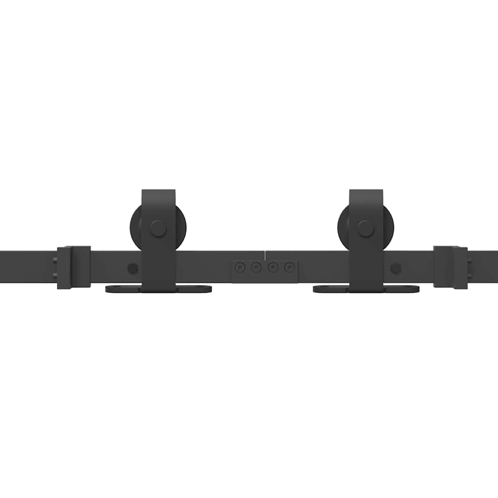 Sliding Door Hardware Kit 400 cm Steel Black