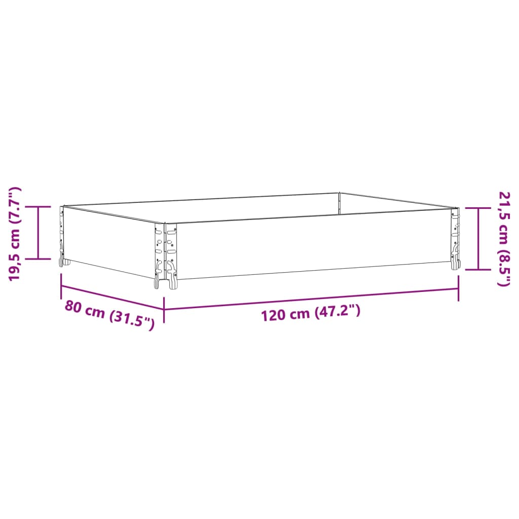 Garden Planter Grey 120x80 cm Solid Wood Pine