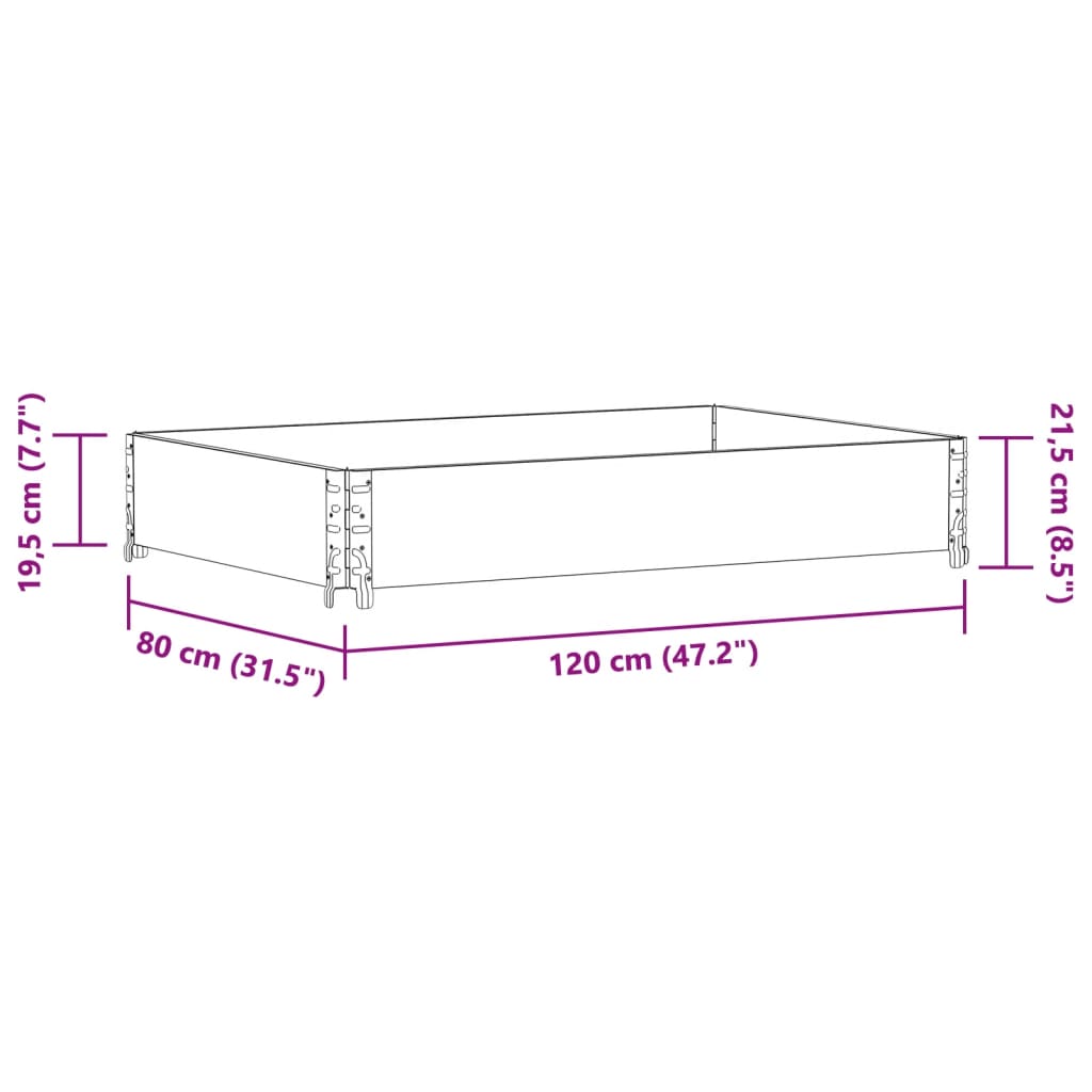 Garden Planter Brown 120x80 cm Solid Wood Pine