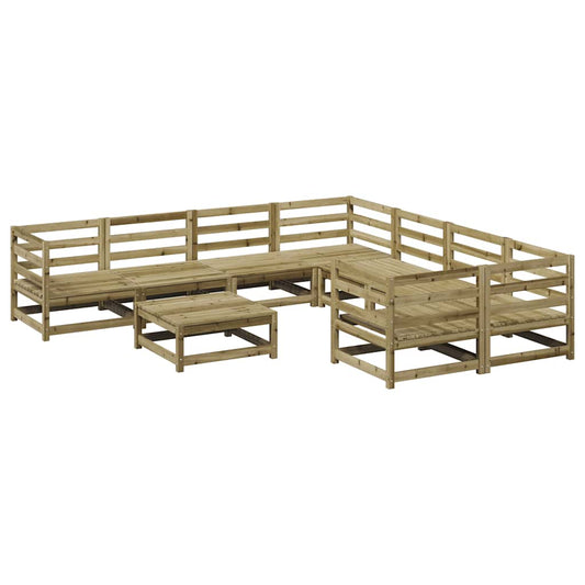 9 Piece Garden Sofa Set Impregnated Wood Pine
