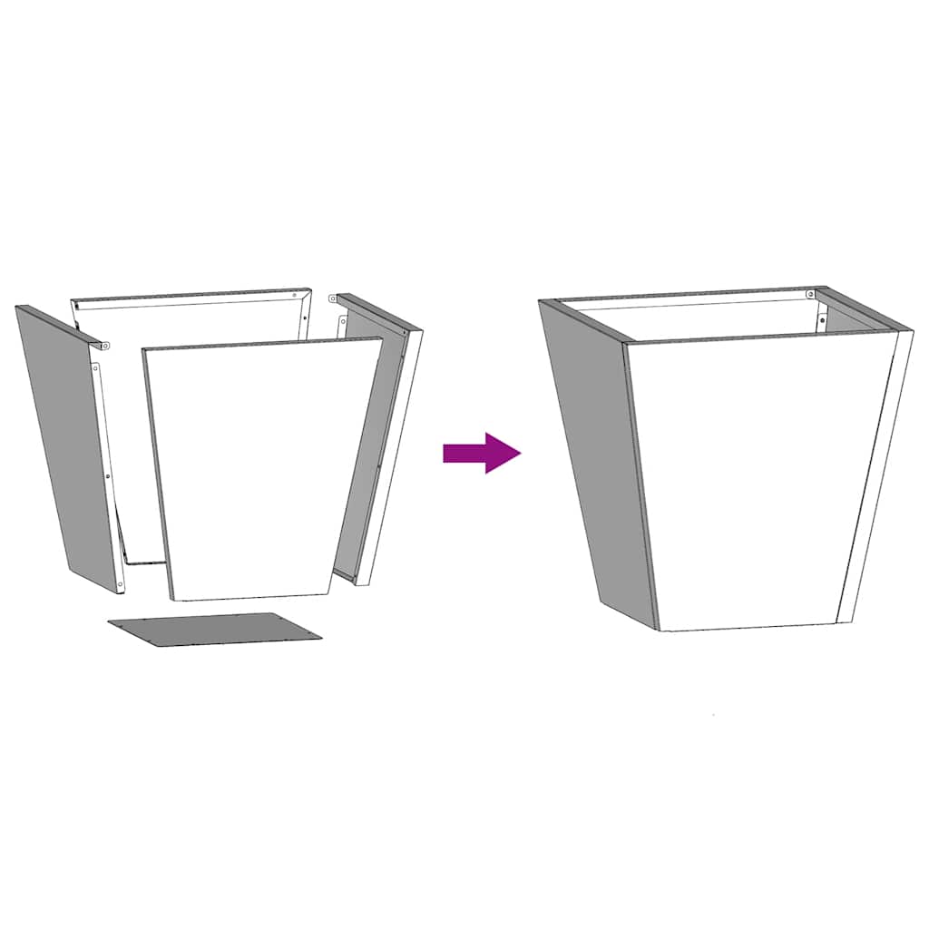 Garden Planters 2 pcs 30x30x30 cm Weathering Steel