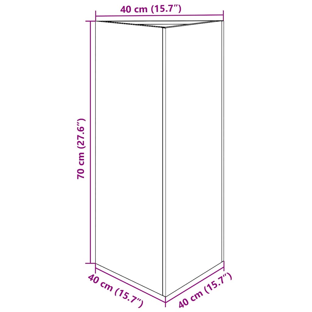 Garden Planter Triangular 40x34.5x75 cm Galvanized Steel