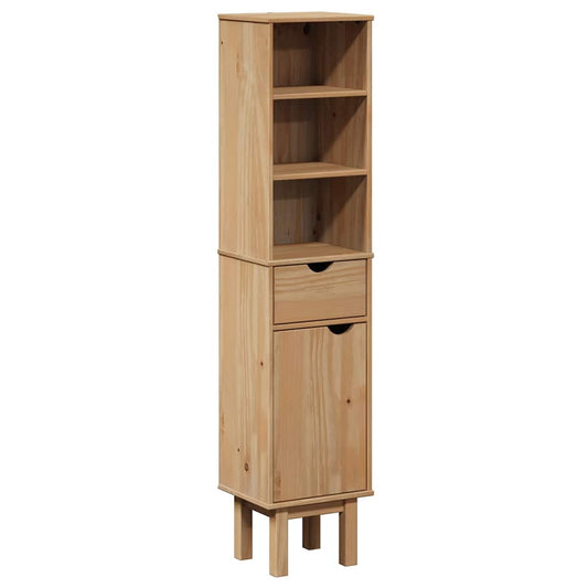 Bathroom Cabinet OTTA 35x30x159 cm Solid Wood Pine