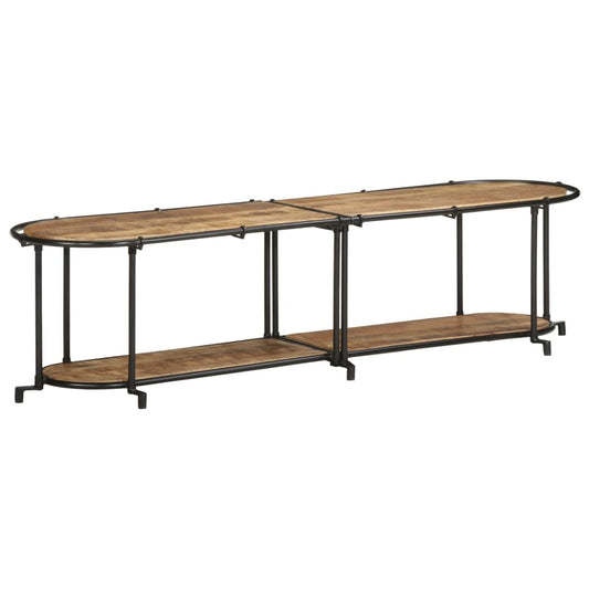 TV Cabinet 160x42x40 cm Solid Wood Rough Mango