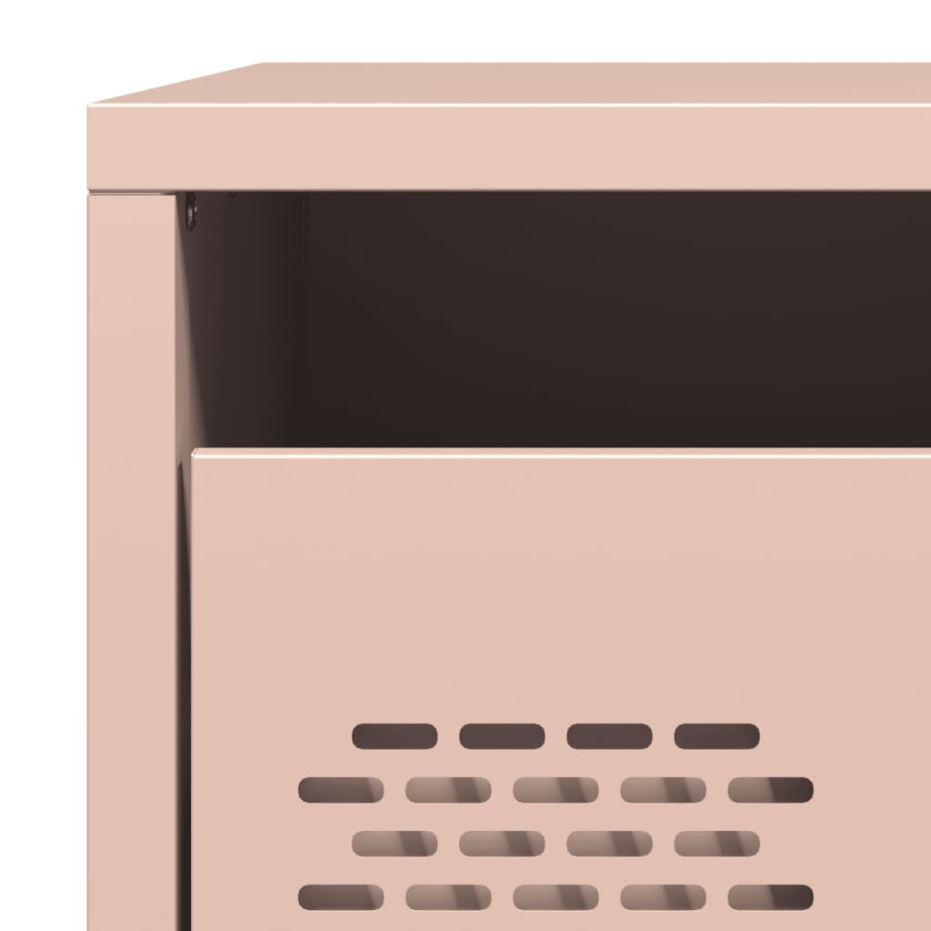 Bedside Cabinets 2 pcs Pink 35x39x43.5 cm Steel