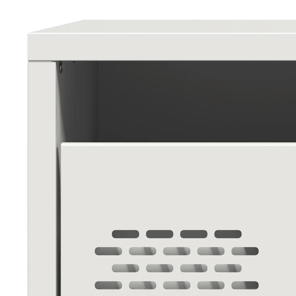 Bedside Cabinets 2 pcs White 35x39x43.5 cm Steel