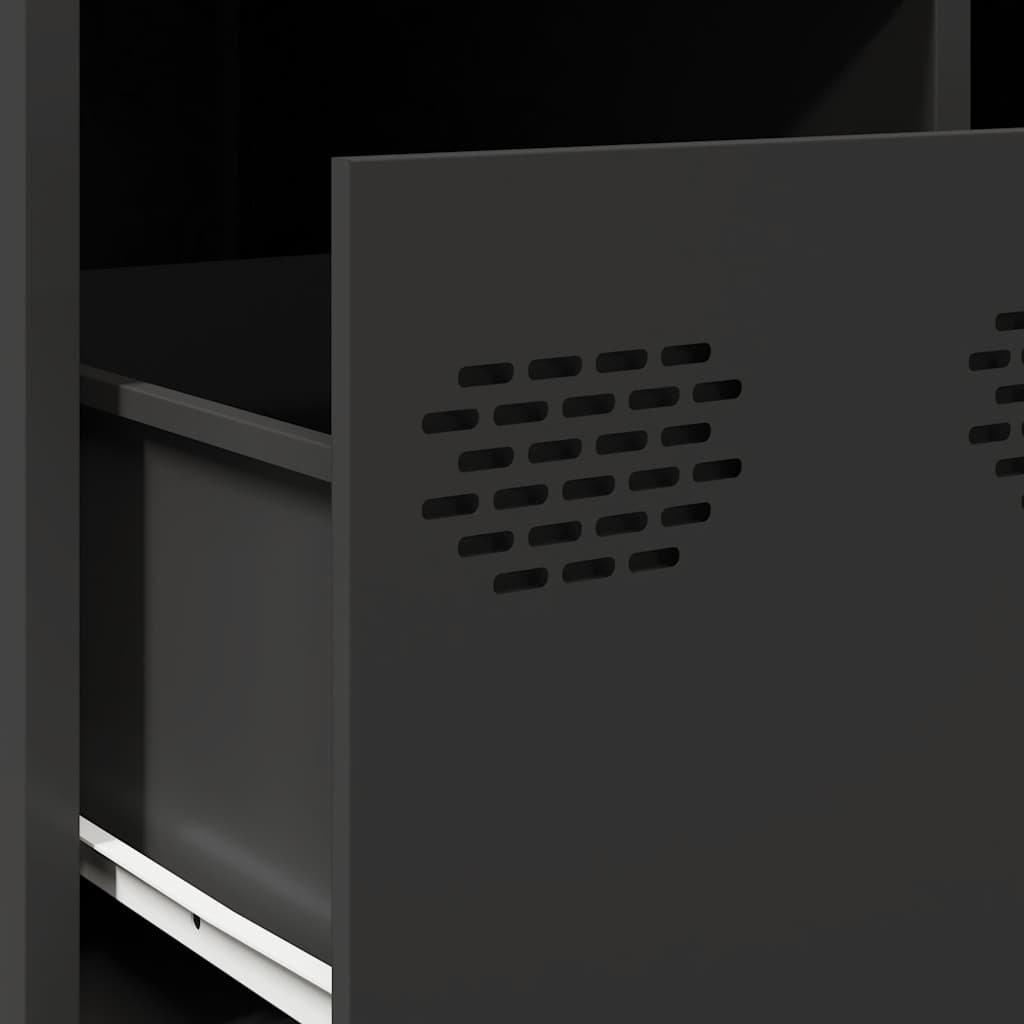 Coffee Table Black 68.5x50x43.5 cm Cold-rolled Steel