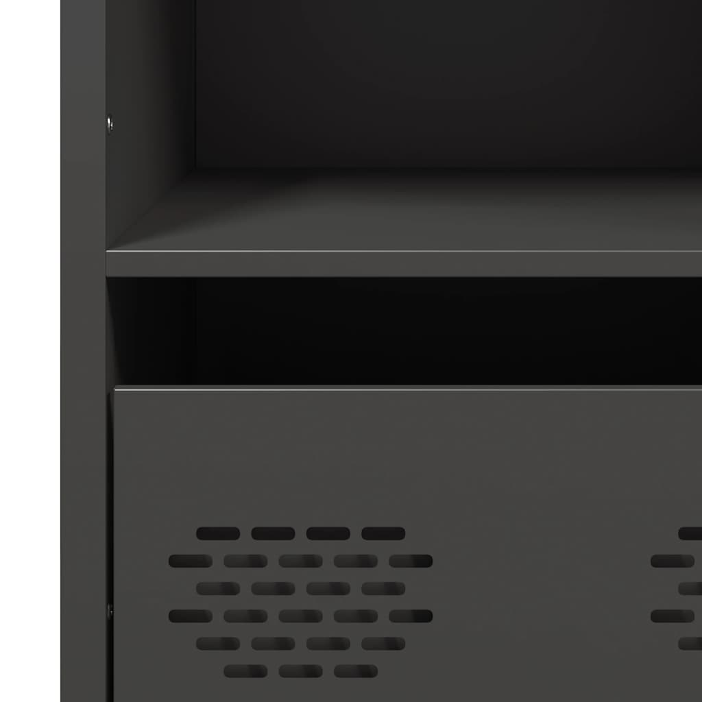 Highboard Black 68x39x103.5 cm Steel