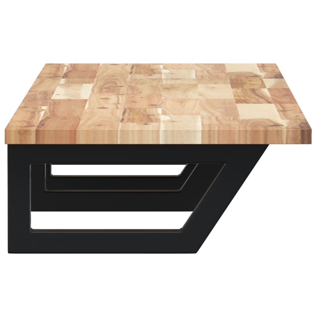 Basin Shelf Wall Mounted Steel and Solid Wood Acacia