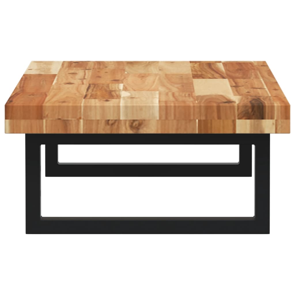 Basin Shelf Wall Mounted Steel and Solid Wood Acacia