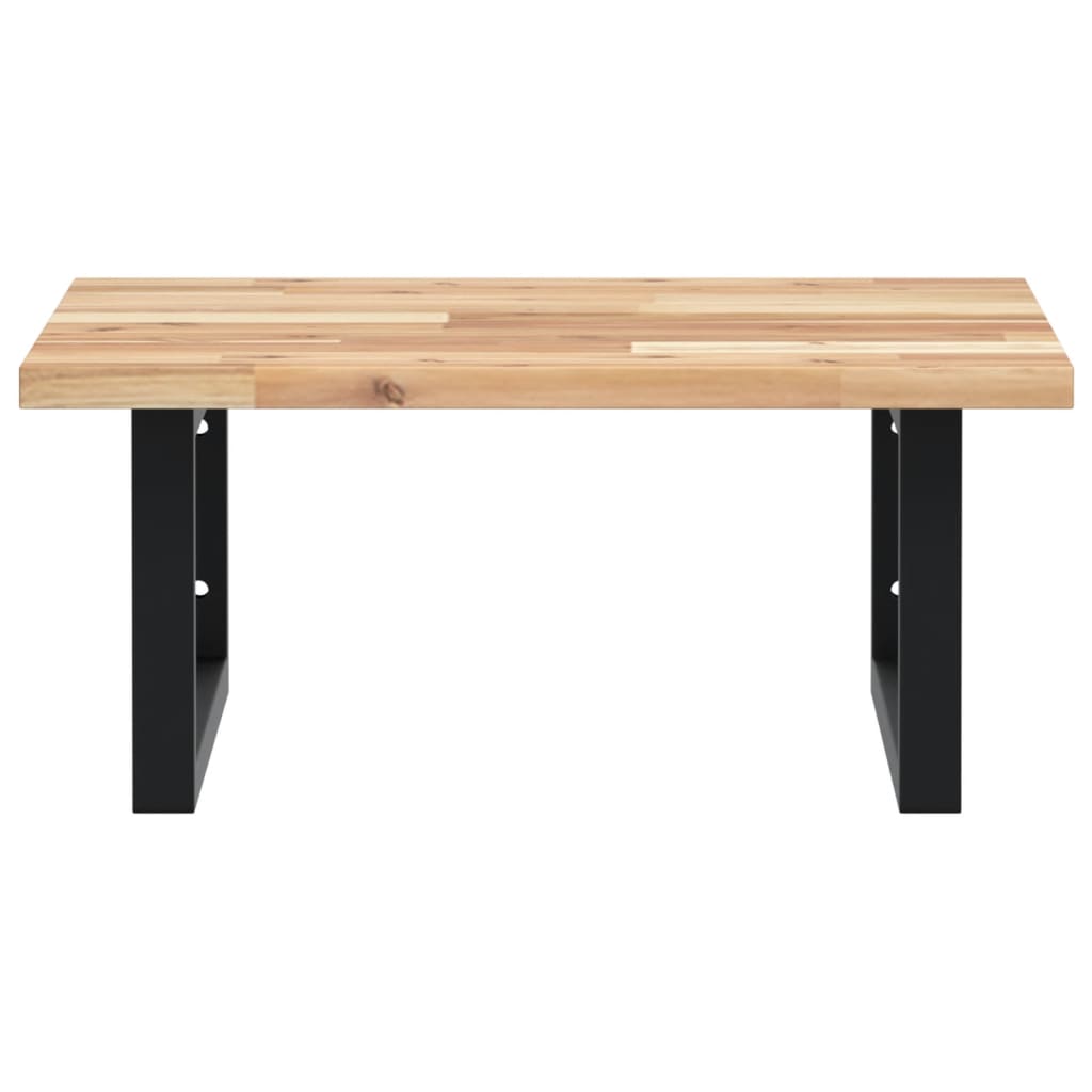 Basin Shelf Wall Mounted Steel and Solid Wood Acacia