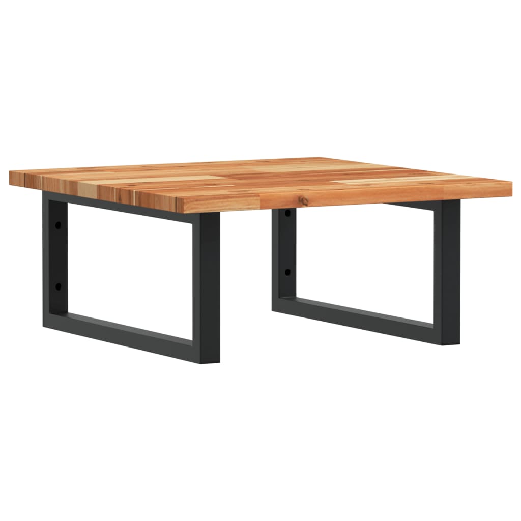 Basin Shelf Wall Mounted Steel and Solid Wood Acacia