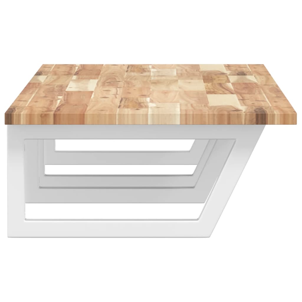 Basin Shelf Wall Mounted Steel and Solid Wood Acacia