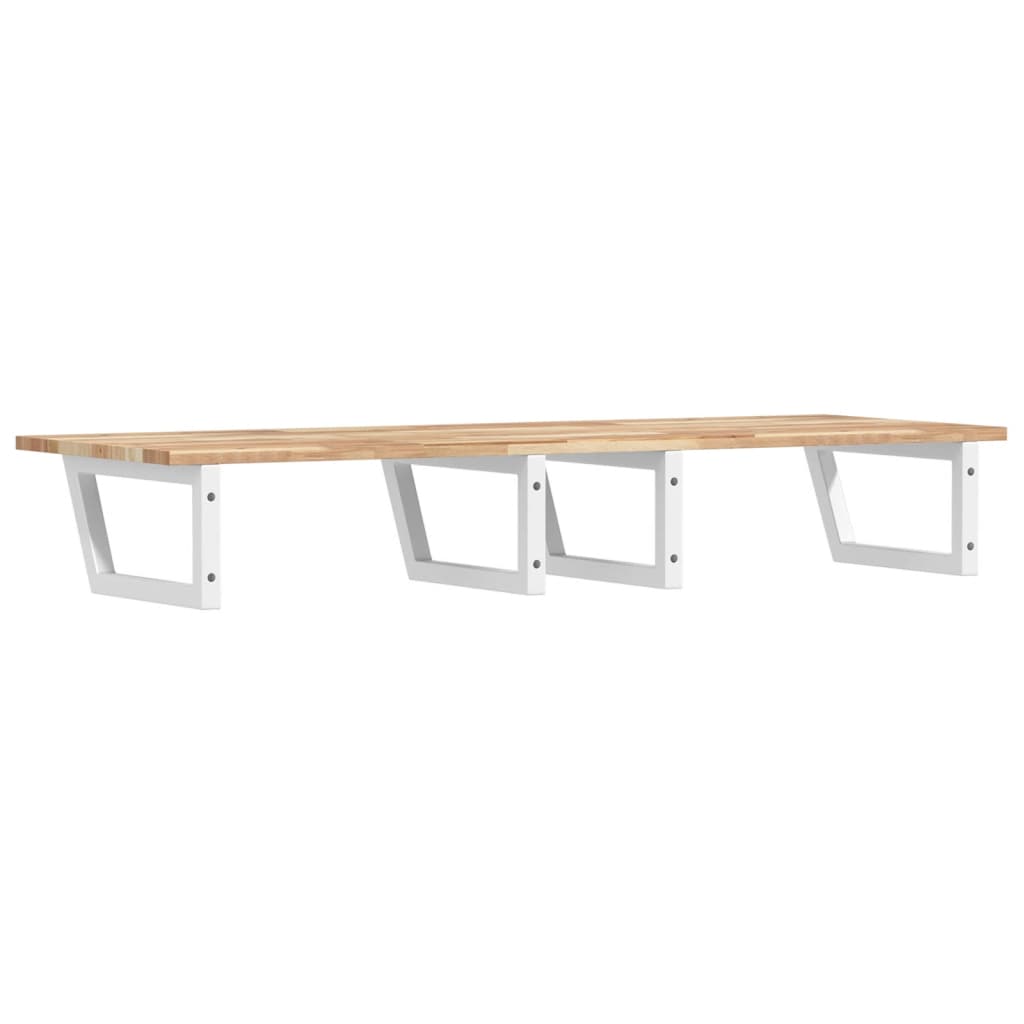 Basin Shelf Wall Mounted Steel and Solid Wood Acacia