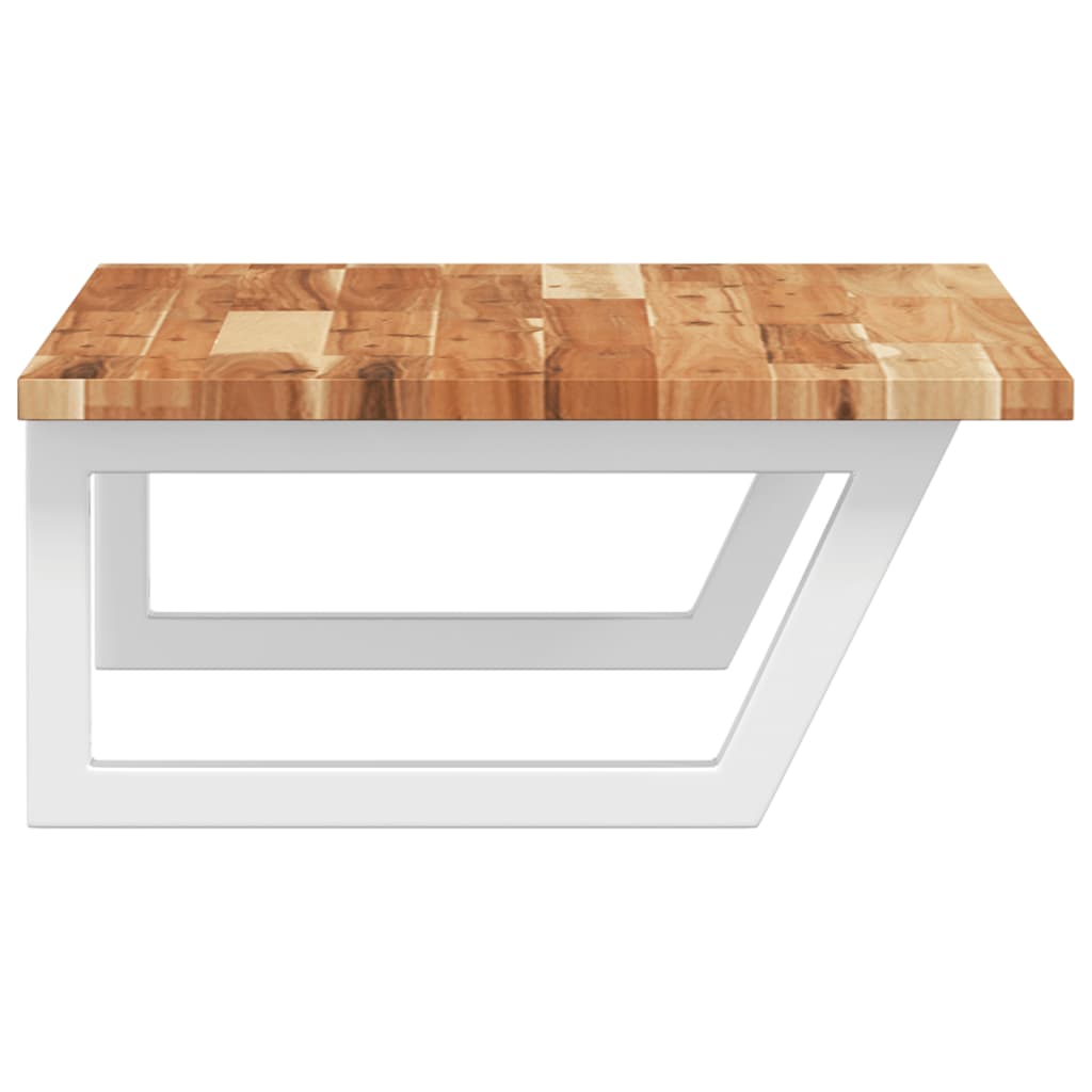 Basin Shelf Wall Mounted Steel and Solid Wood Acacia