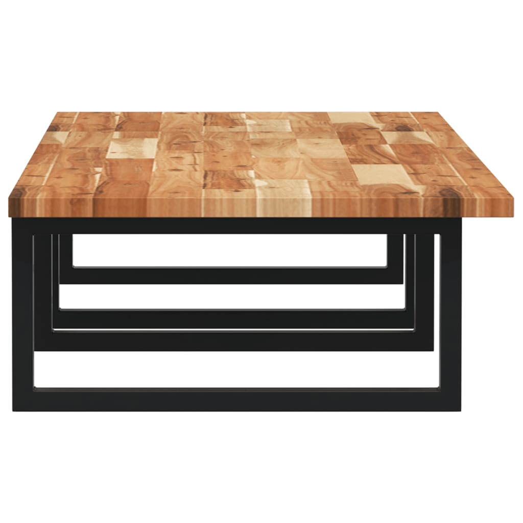 Basin Shelf Wall Mounted Steel and Solid Wood Acacia