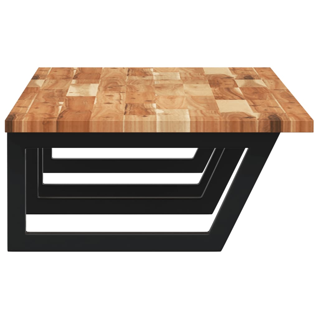 Basin Shelf Wall Mounted Steel and Solid Wood Acacia