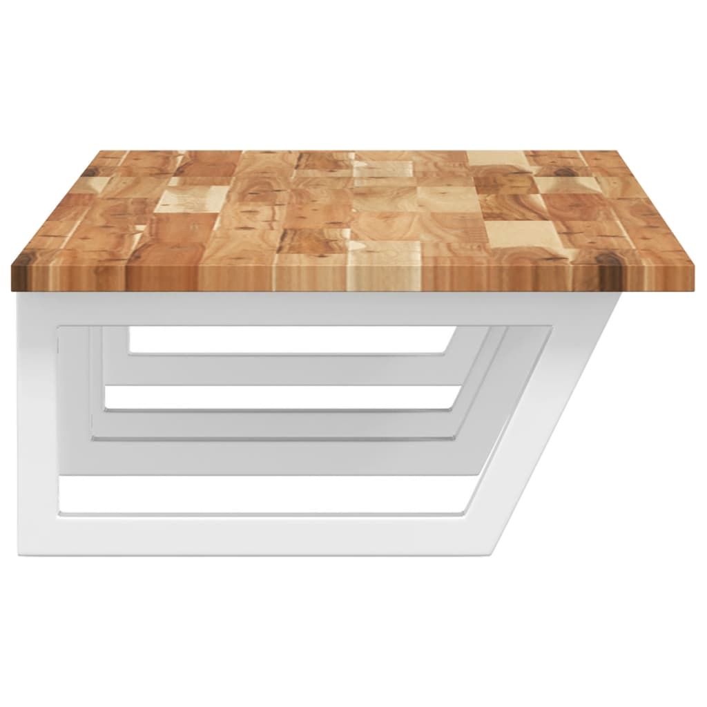 Basin Shelf Wall Mounted Steel and Solid Wood Acacia