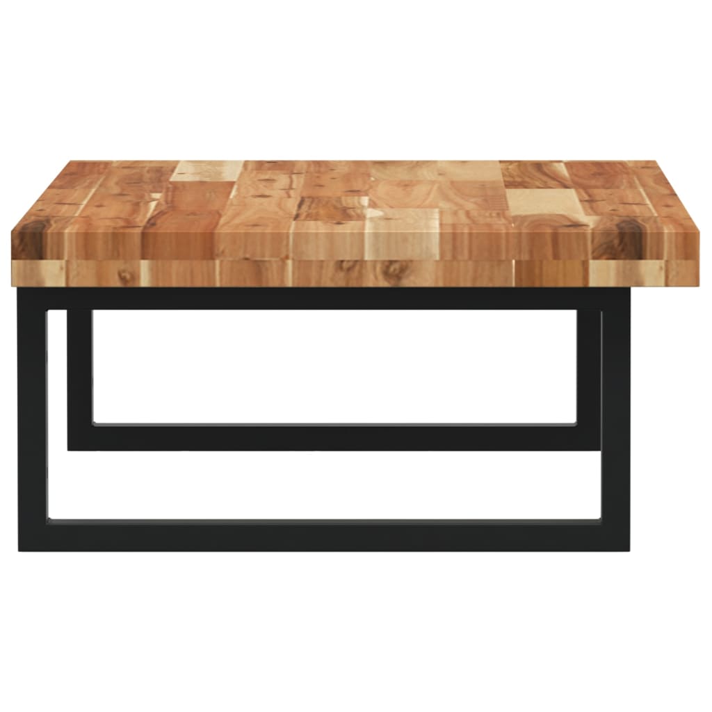 Basin Shelf Wall Mounted Steel and Solid Wood Acacia