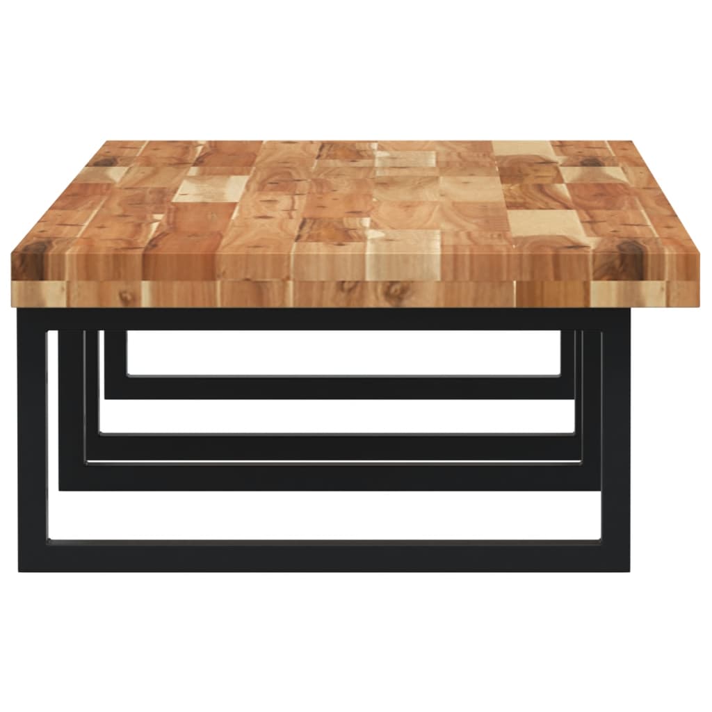 Basin Shelf Wall Mounted Steel and Solid Wood Acacia