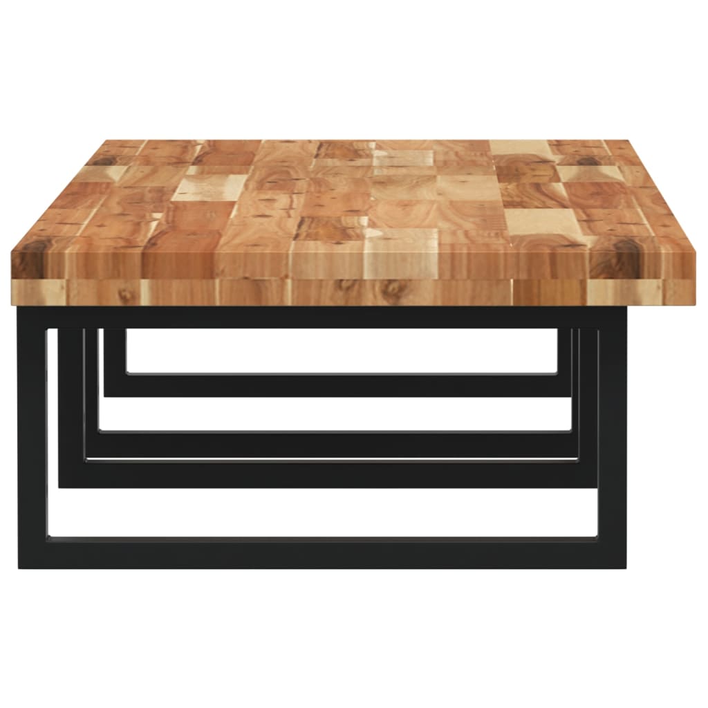 Basin Shelf Wall Mounted Steel and Solid Wood Acacia