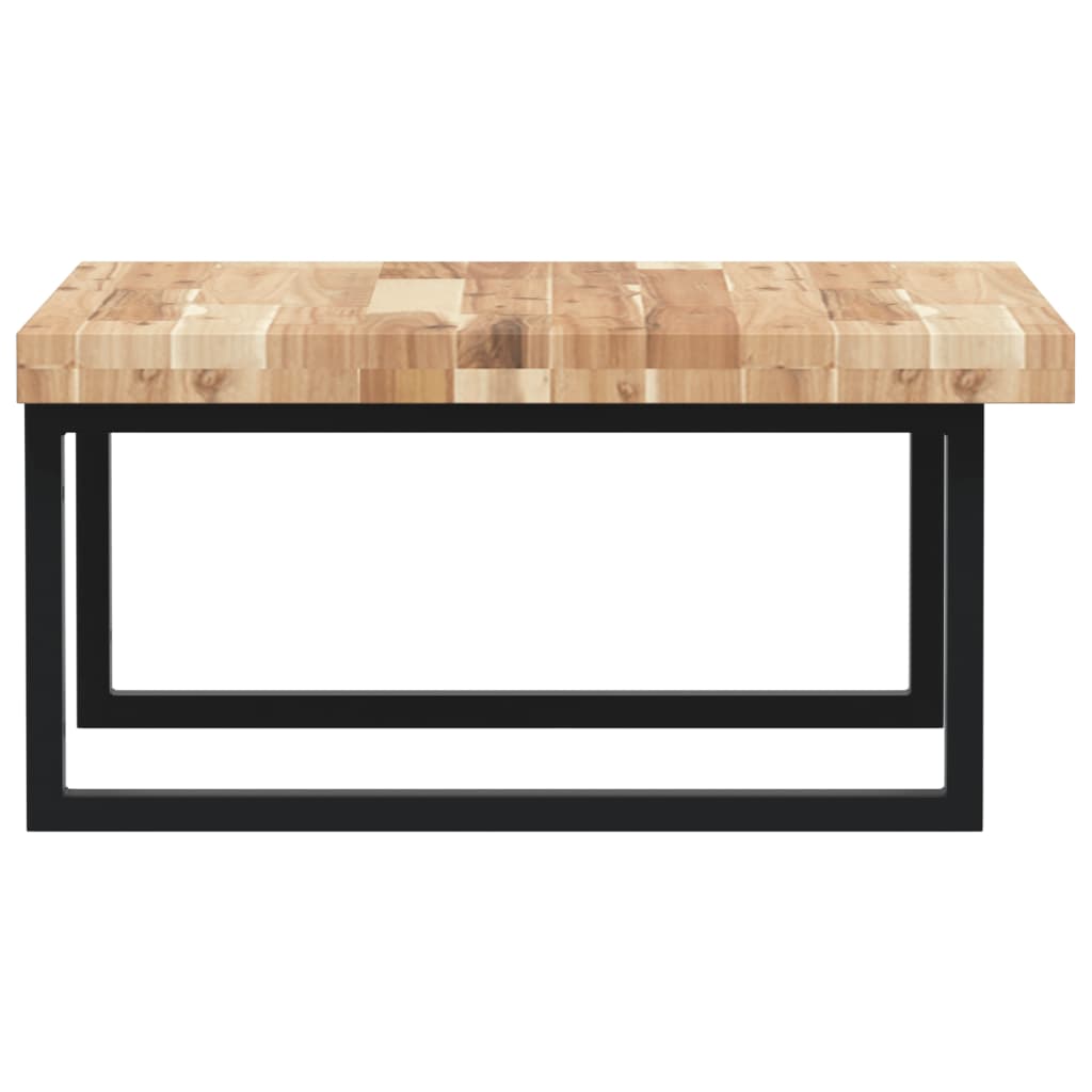 Basin Shelf Wall Mounted Steel and Solid Wood Acacia