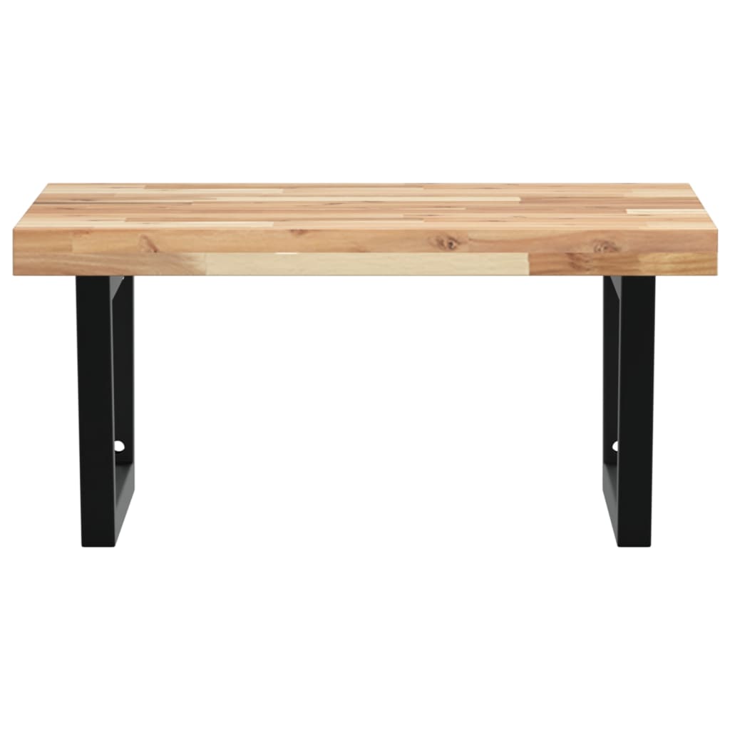 Basin Shelf Wall Mounted Steel and Solid Wood Acacia