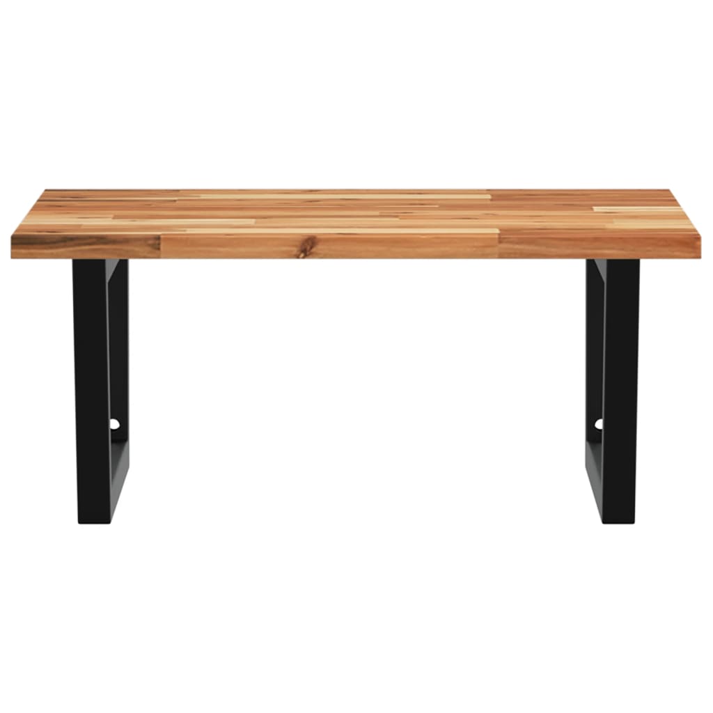 Basin Shelf Wall Mounted Steel and Solid Wood Acacia