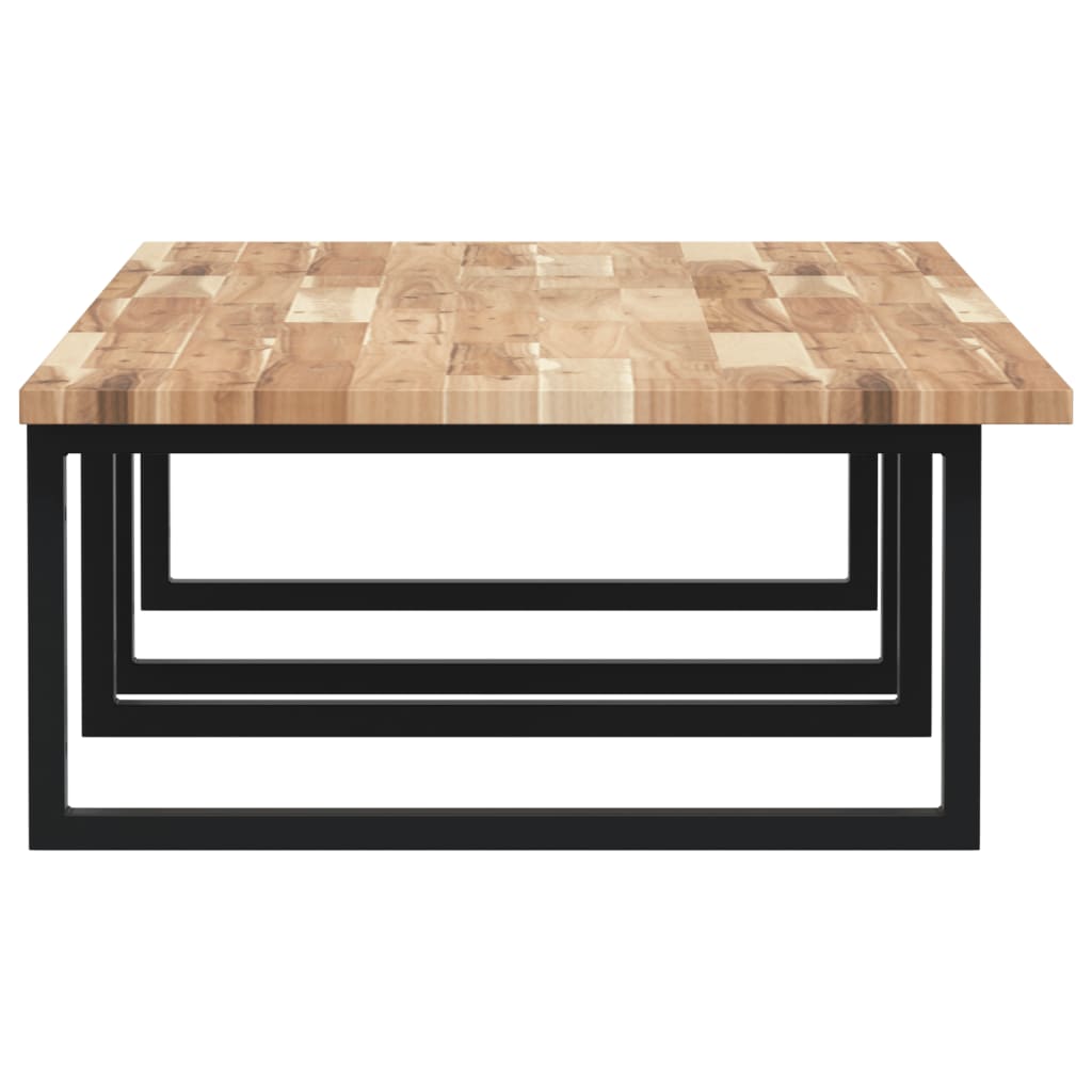 Basin Shelf Wall Mounted Steel and Solid Wood Acacia