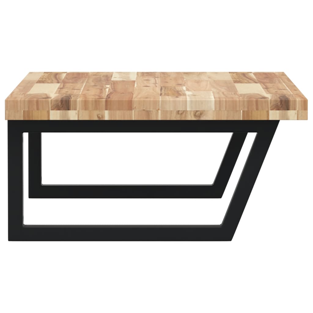 Basin Shelf Wall Mounted Steel and Solid Wood Acacia