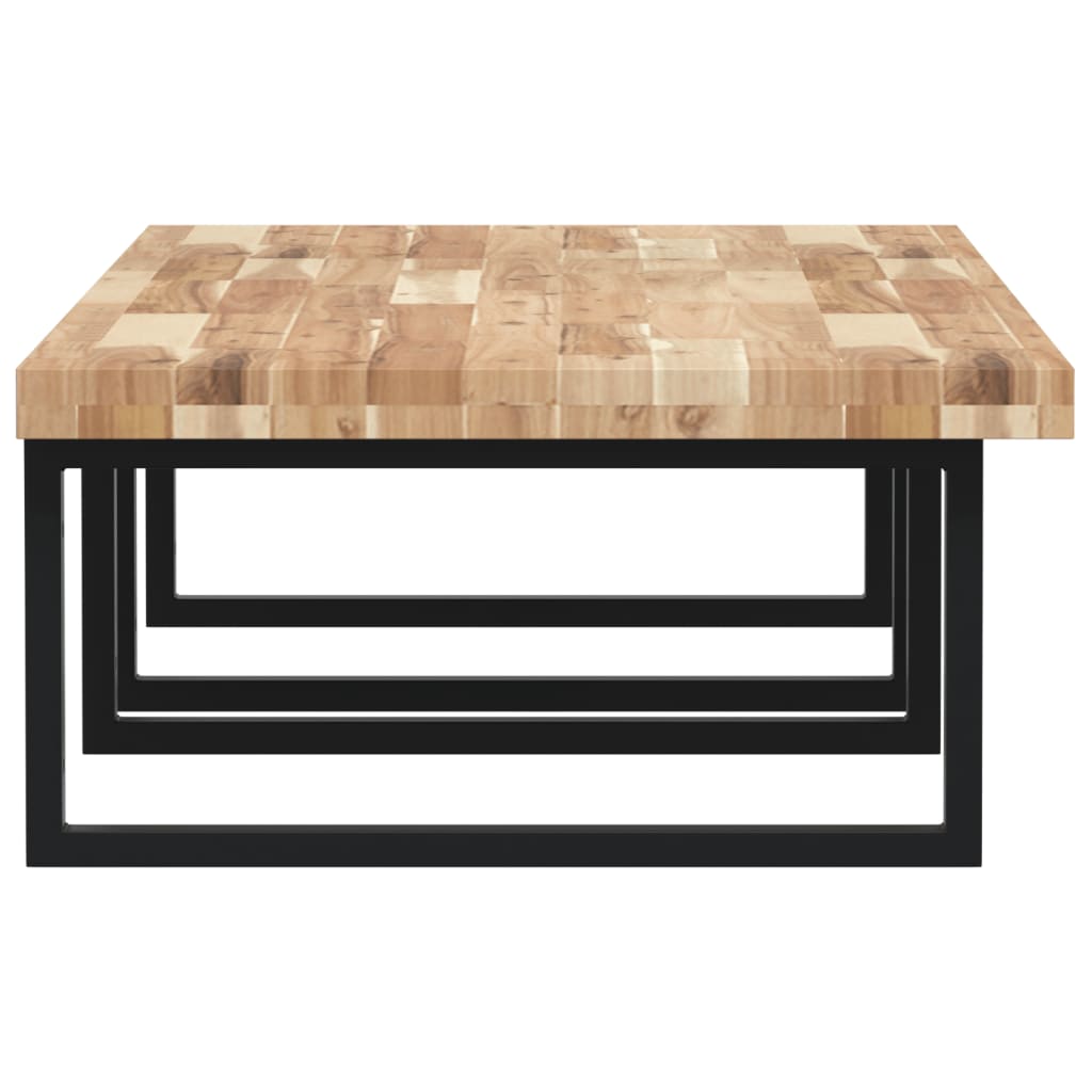 Basin Shelf Wall Mounted Steel and Solid Wood Acacia