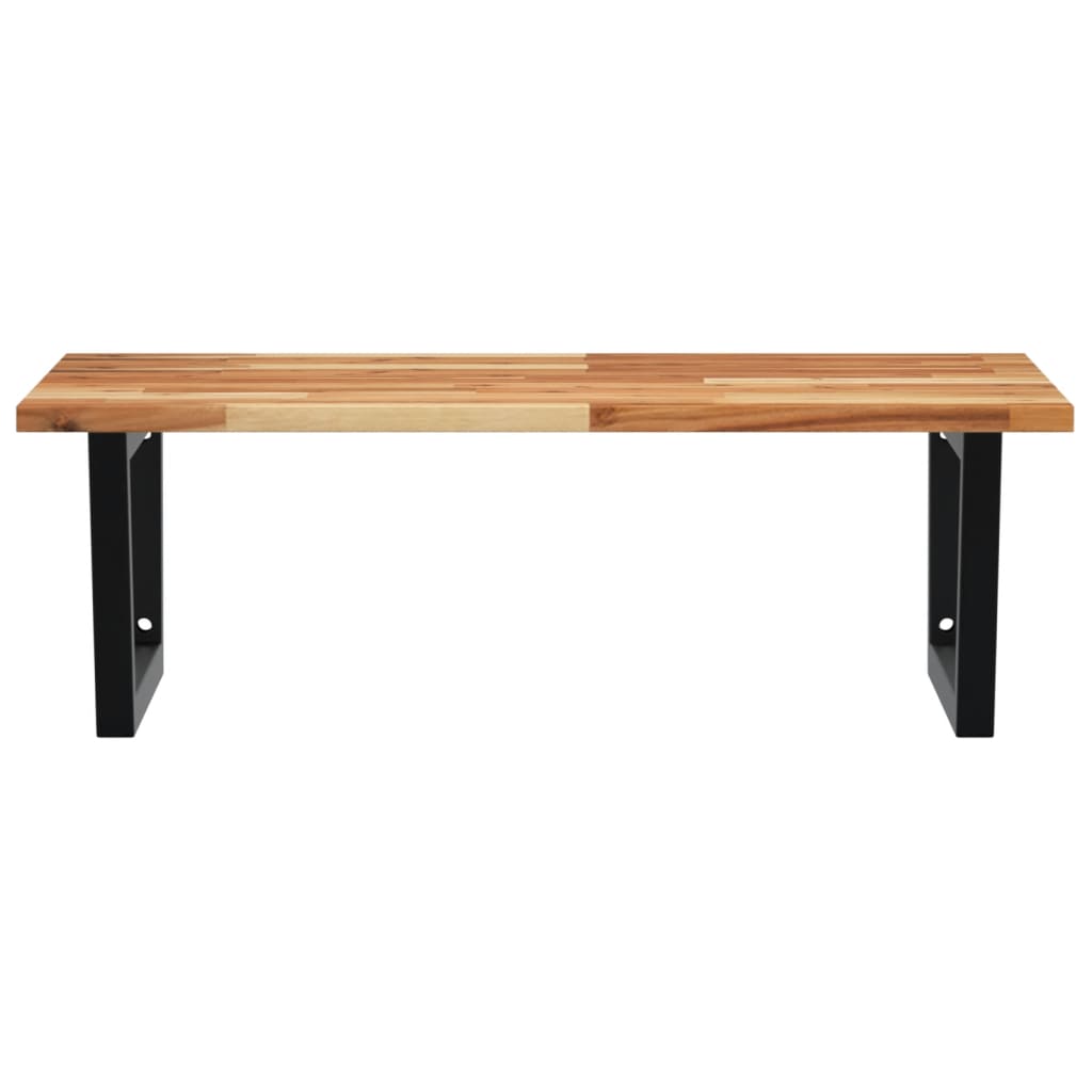 Basin Shelf Wall Mounted Steel and Solid Wood Acacia