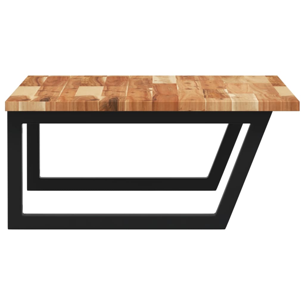 Basin Shelf Wall Mounted Steel and Solid Wood Acacia