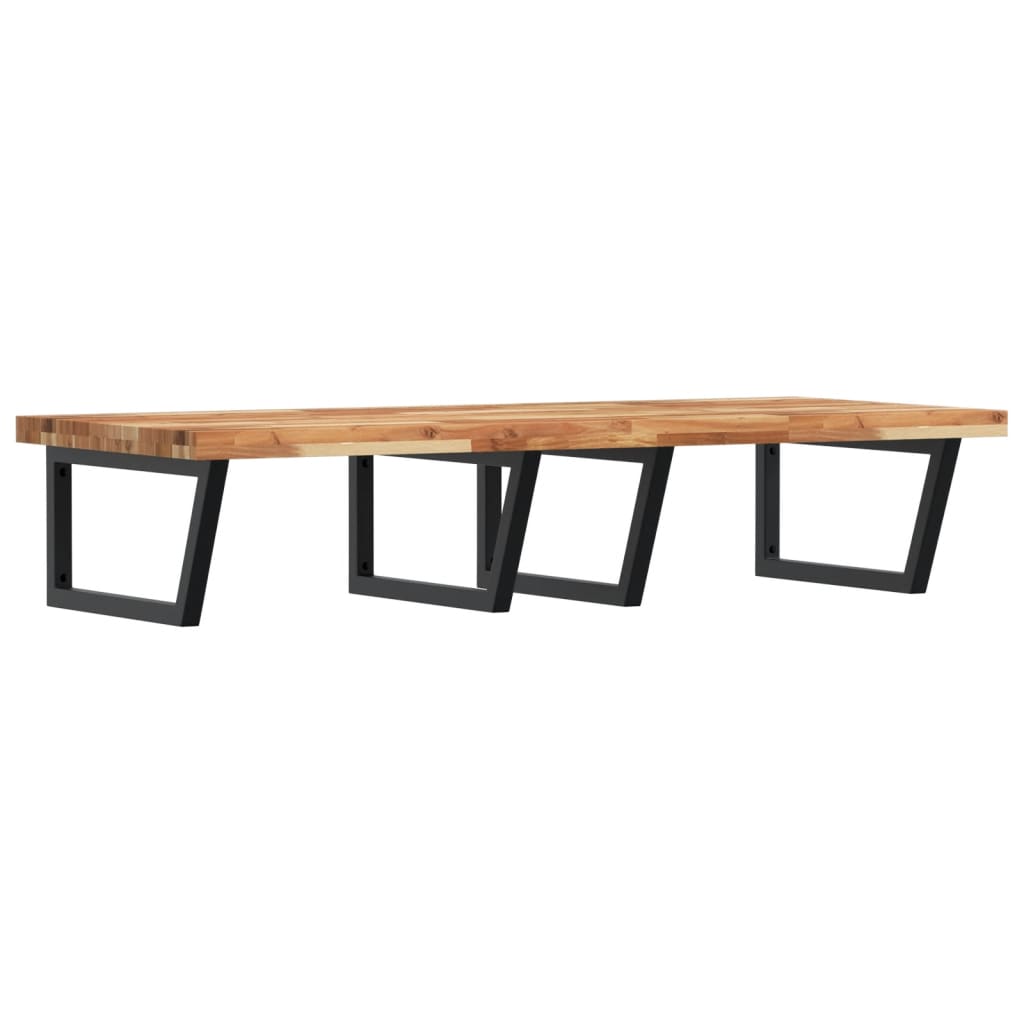 Basin Shelf Wall Mounted Steel and Solid Wood Acacia