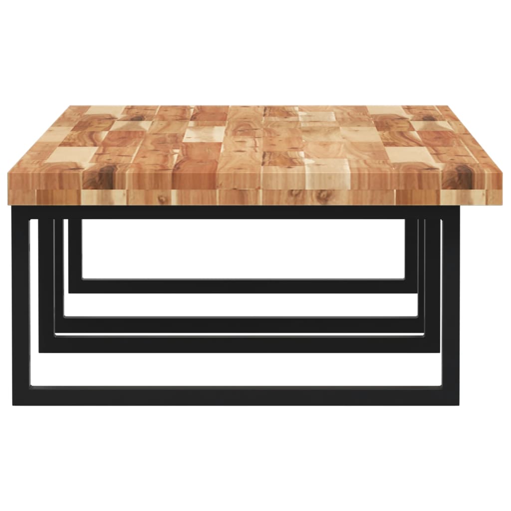 Basin Shelf Wall Mounted Steel and Solid Wood Acacia