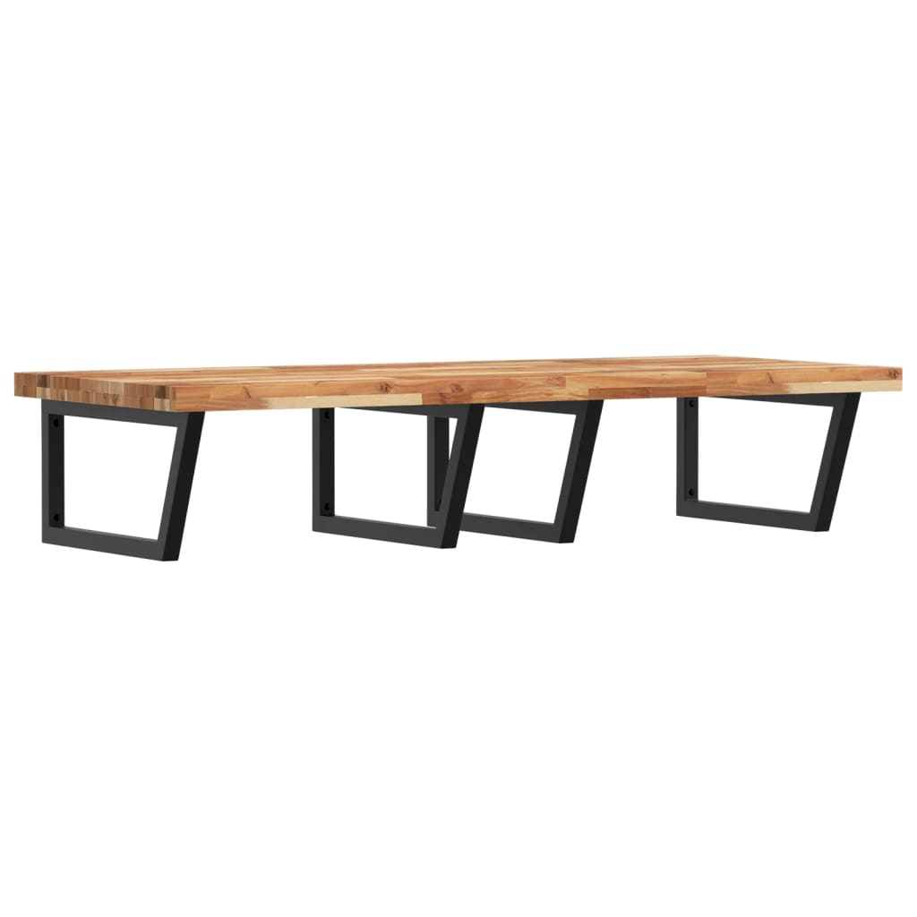 Basin Shelf Wall Mounted Steel and Solid Wood Acacia