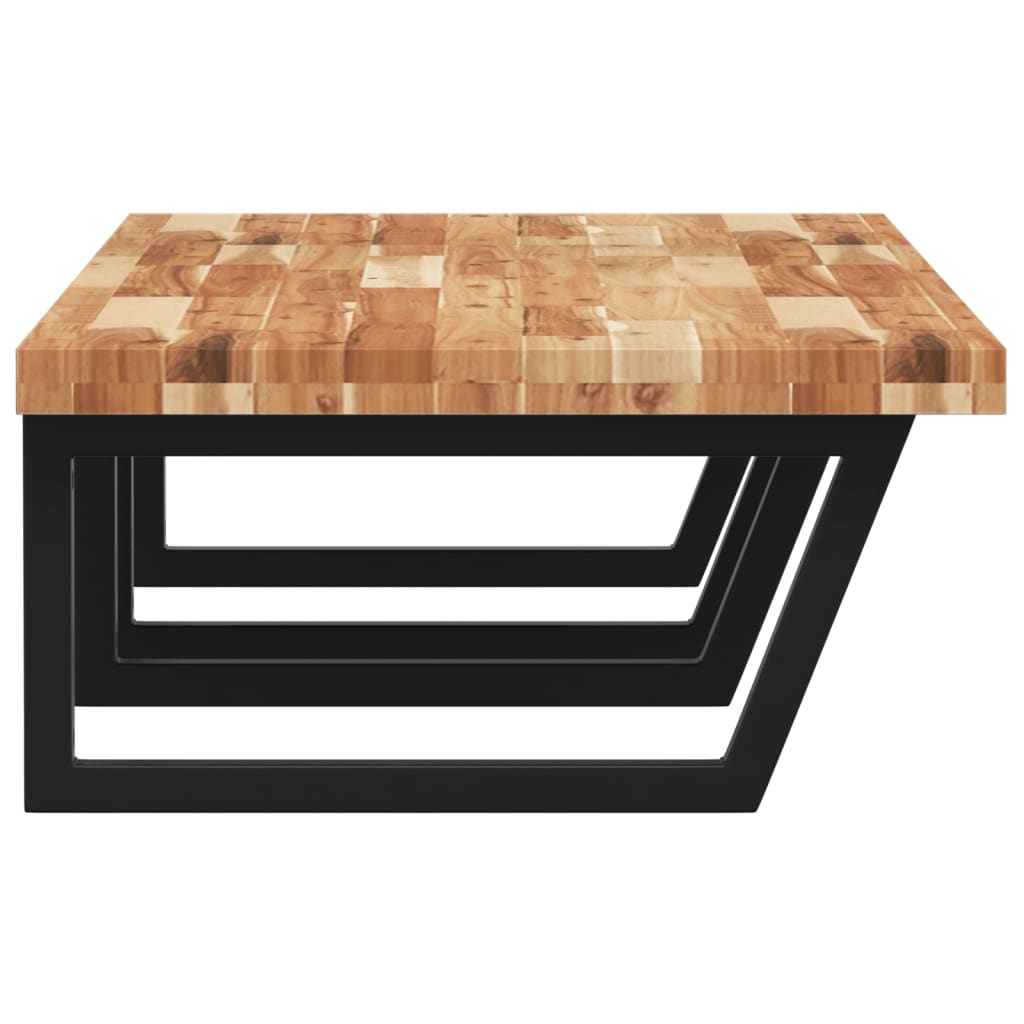 Basin Shelf Wall Mounted Steel and Solid Wood Acacia