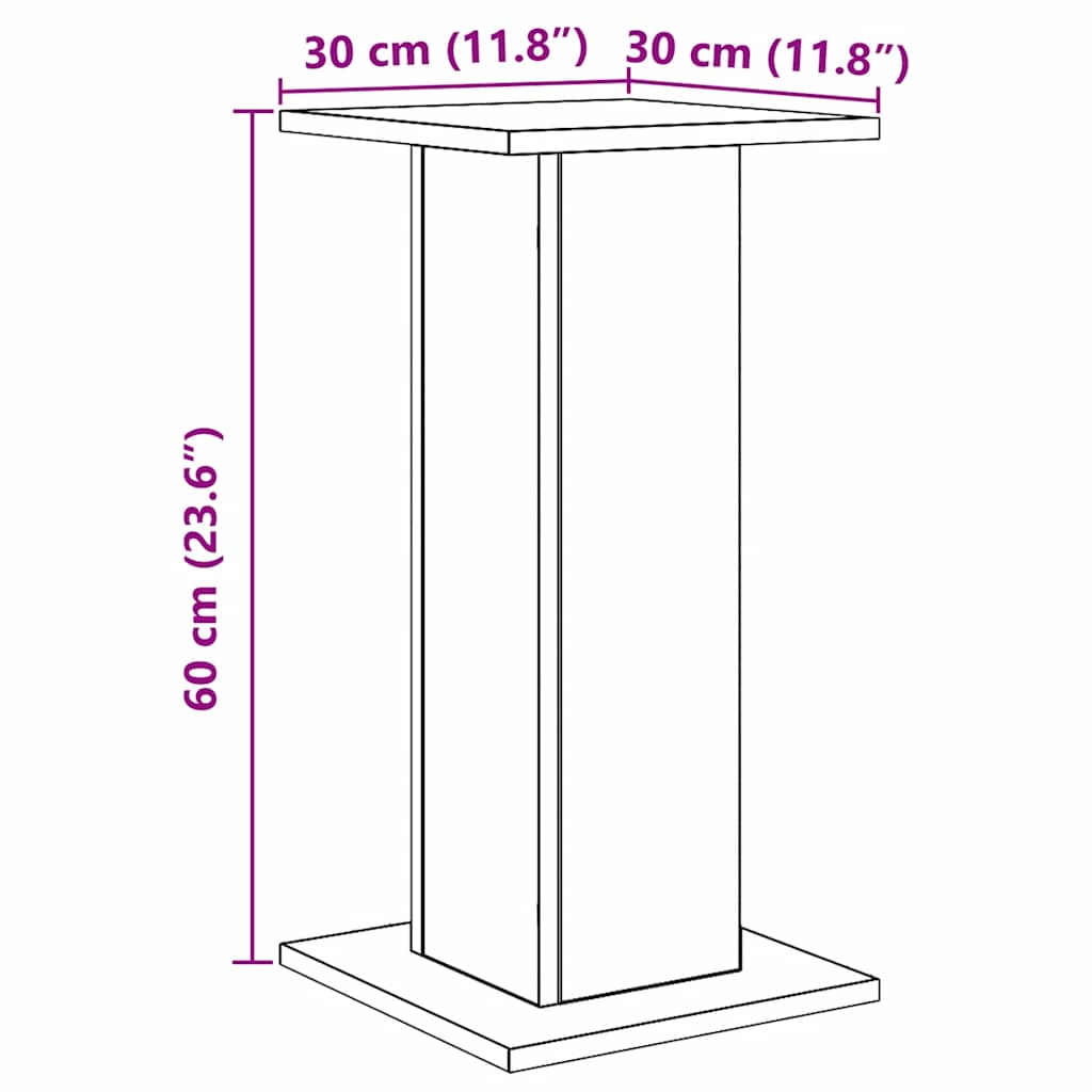 Speaker Stands 2 pcs Artisan Oak 30x30x60 cm Engineered Wood